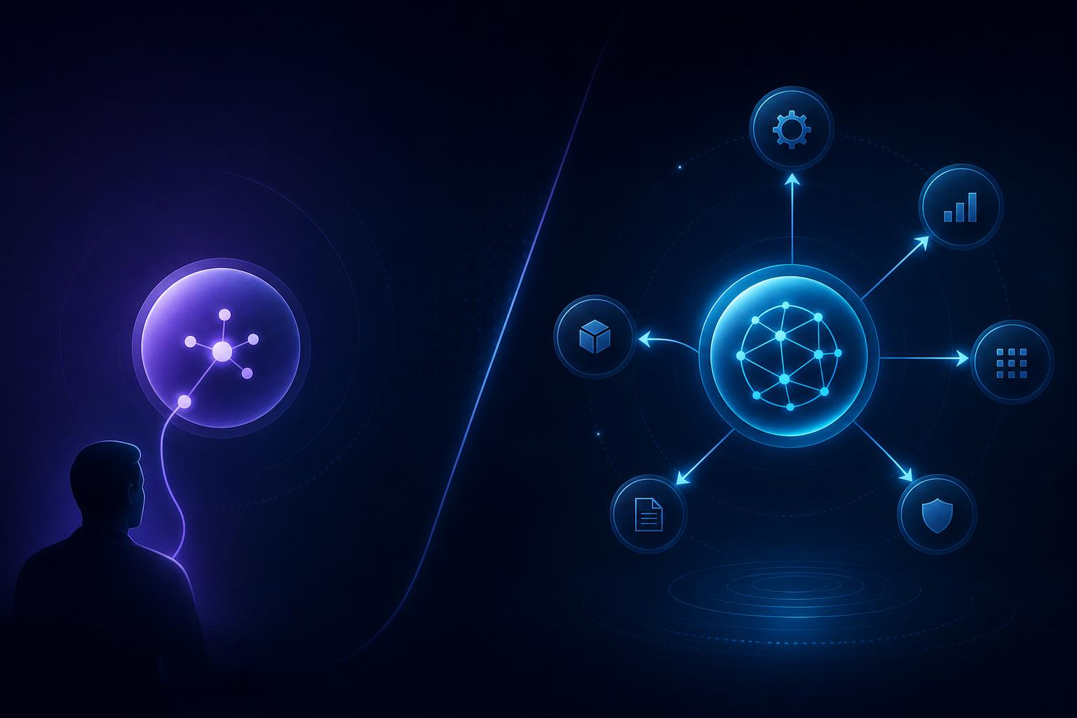 Illustration pour l’article : Copilot vs agent IA : différences, coûts et grille de décision 2026