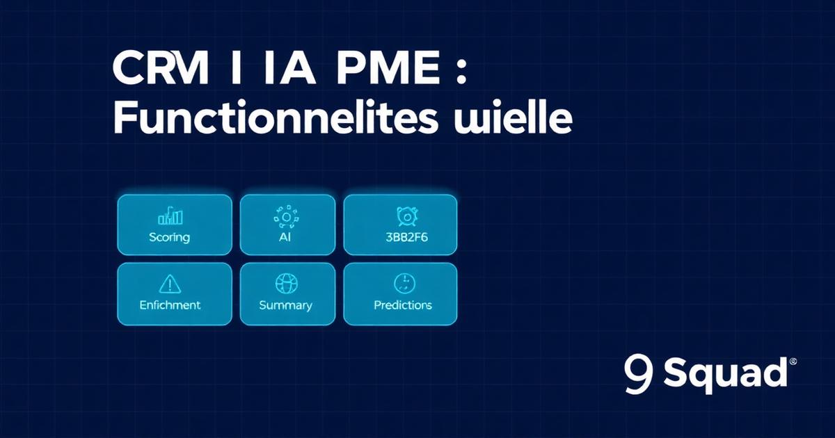 CRM avec IA pour PME B2B en 2026 : les fonctionnalités utiles, pas les gadgets