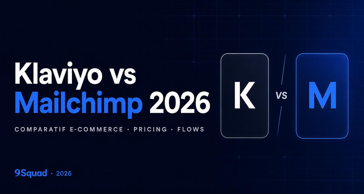 Illustration pour l’article : Klaviyo vs Mailchimp 2026 : comparatif e-commerce, pricing, flows et migration