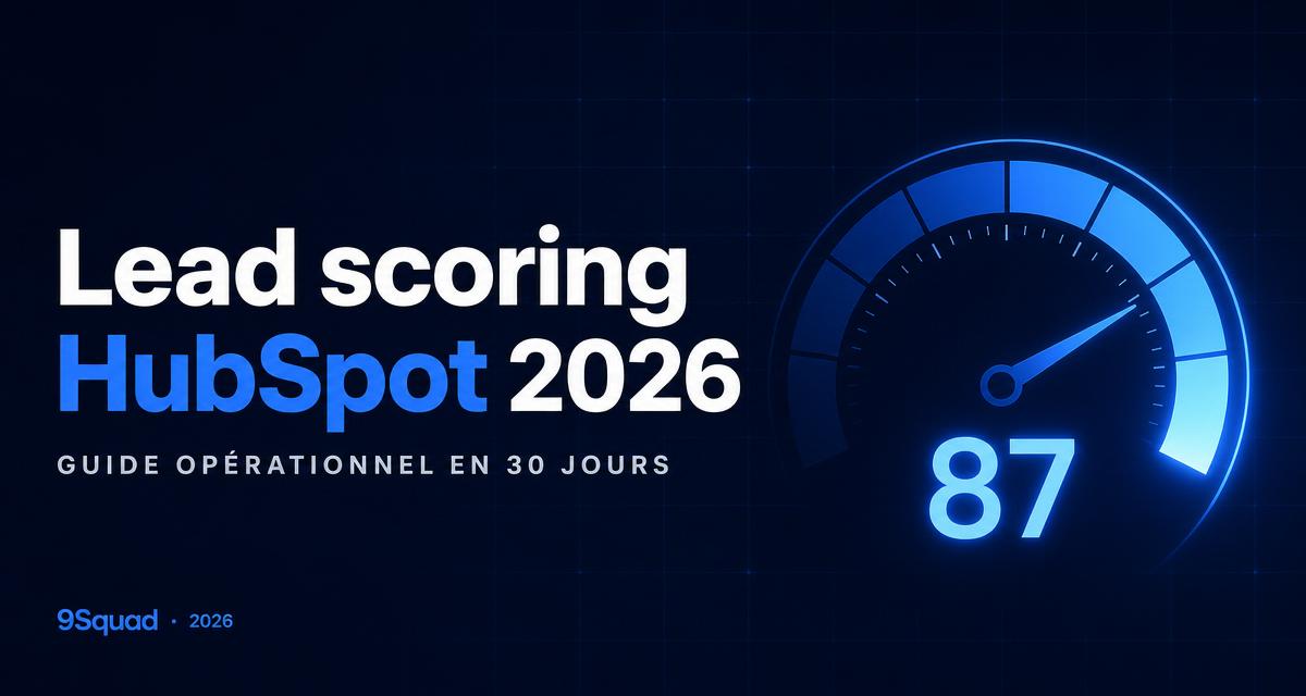 Illustration pour l’article : Lead scoring HubSpot 2026 : guide opérationnel en 30 jours (firmographique + behavioral)