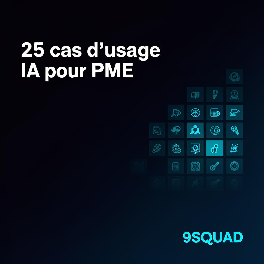 Illustration pour l’article : 25 cas d’usage IA concrets pour gagner du temps dans une PME