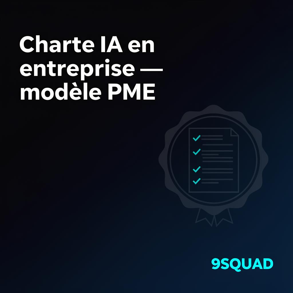 Illustration pour l’article : Charte IA en entreprise : le modèle simple pour encadrer les usages en PME