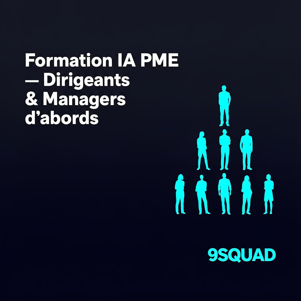 Illustration pour l’article : Formation IA pour PME : pourquoi former les dirigeants et les managers en priorité