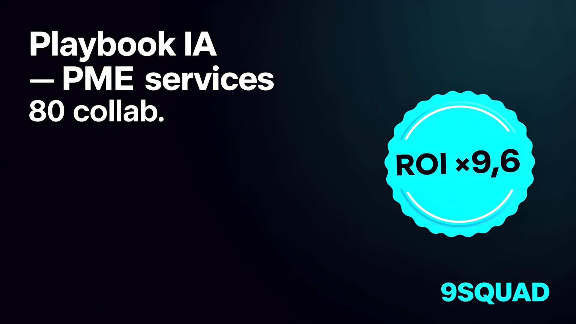 Playbook IA PME services B2B (80 collaborateurs) : 6 mois, 11 200 € HT, ROI ×9,6