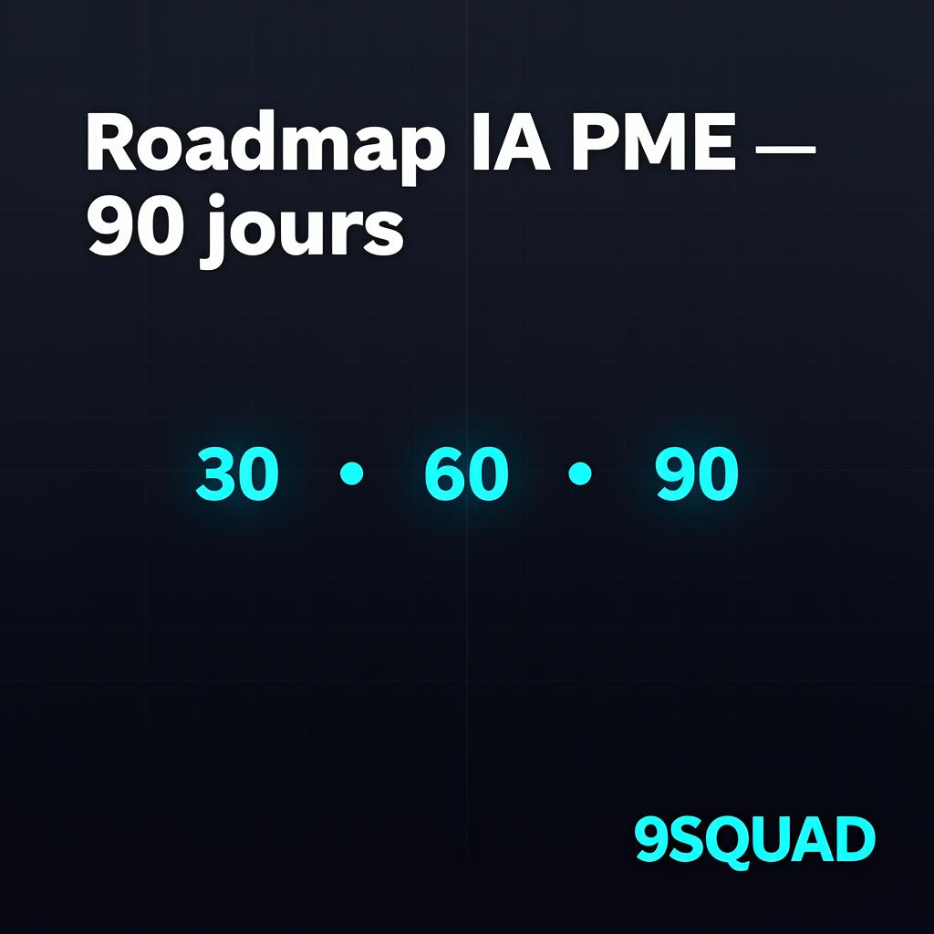 Illustration pour l’article : Roadmap IA PME : comment structurer vos 90 premiers jours